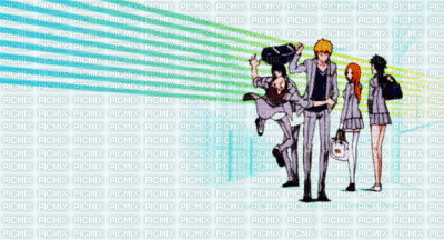 manga bleach orihime/ichigo/keigo - Bezmaksas animēts GIF