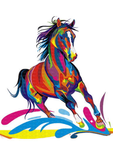 Лошадь арт - zdarma png