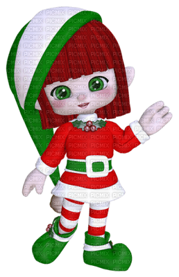 Kaz_Creations Dolls Cookie Elfs Red and Green Christmas - png gratuito