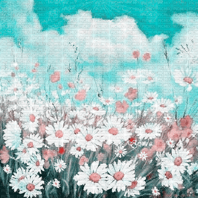 soave background animated vintage field fowers - GIF animate gratis