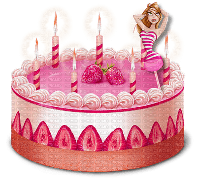 cake deco birthday anniversaire - PNG gratuit