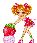 Strawberry Girl - GIF animasi gratis