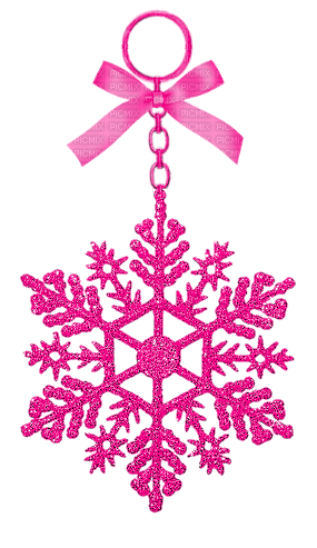 Glitter.Snowflake.Pink - PNG gratuit