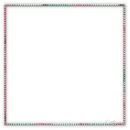 soave frame deco vintage pearl border pink green - Free PNG