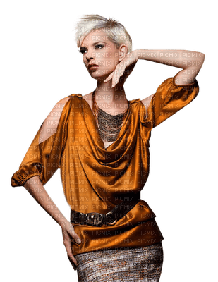 Woman Gold Brown - Bogusia - Free PNG