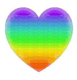 rainbow heart - Nemokamas animacinis gif