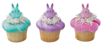 Kaz_Creations Deco Cakes Cup Cakes Easter - png ฟรี