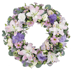 Kaz_Creations Deco Flowers Flower Wreath Colours - png gratuito