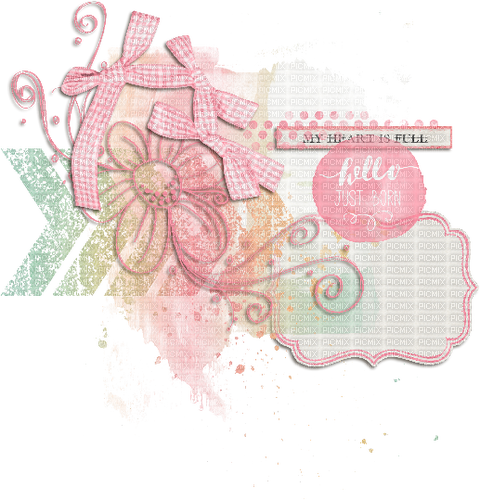 It´s a Girl Baby Cluster wordart - zadarmo png
