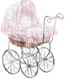 Розовая коляска - Animovaný GIF zadarmo