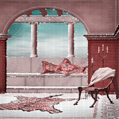 dolceluna pink animated vintage room - GIF animé gratuit