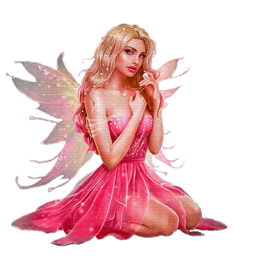 fairy in pink  by nataliplus - png ฟรี