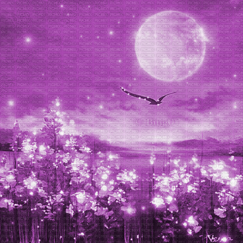 Y.A.M._Landscape background purple - Ingyenes animált GIF