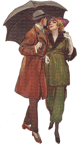 loly33 couple hiver vintage - Free PNG