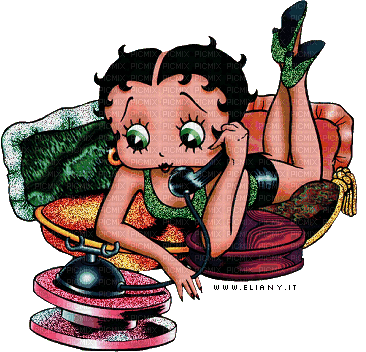 betty boop bp, talking , on , telephone - Free animated GIF - PicMix