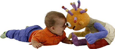 baby with toy bp - GIF animé gratuit