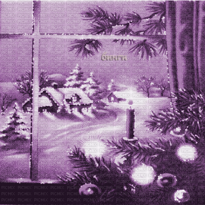 Y.A.M._New year Christmas background purple - Бесплатни анимирани ГИФ