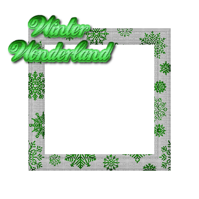 Small White/Green Frame - bezmaksas png