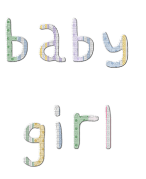 Kaz_Creations Deco Colours Text Baby Girl - PNG gratuit