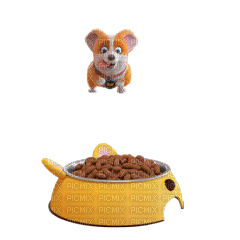 Flying dog moco - GIF animado gratis