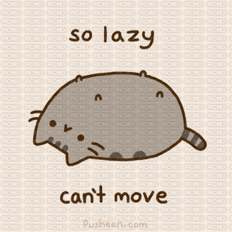 Pusheen lazy laurachan - Gratis animerad GIF