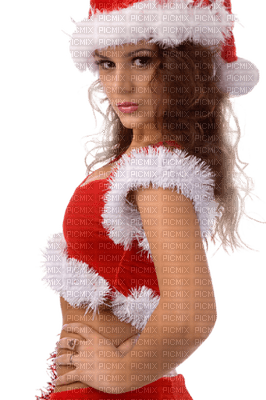 Kaz_Creations Woman Femme Christmas Red - png ฟรี