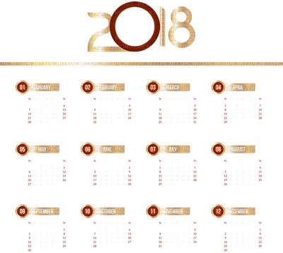loly33 calendrier 2018 - darmowe png