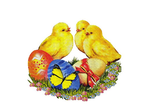 ANI--CHICKENS--EASTER - 免费动画 GIF