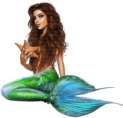 mermaid green bp - ingyenes png