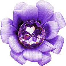 Flower.Purple.Animated - KittyKatLuv65 - Gratis geanimeerde GIF