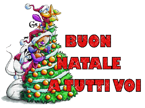 Buon Natale a tutti voi - Animovaný GIF zadarmo