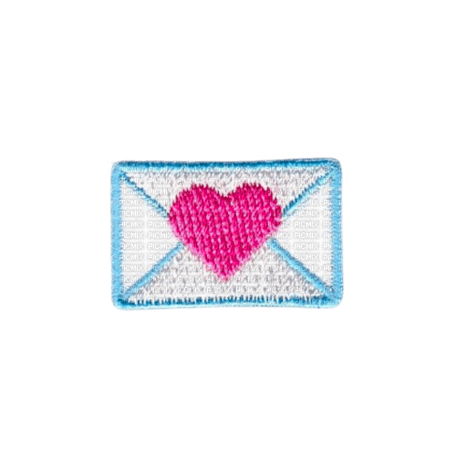letter with heart patch - darmowe png