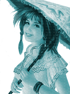 Y.A.M._Summer woman girl blue - 免费PNG