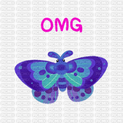 pikaole blue moth - zdarma png