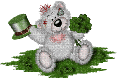Kaz_Creations Deco St.Patricks Day  Creddy Teddy - Free animated GIF