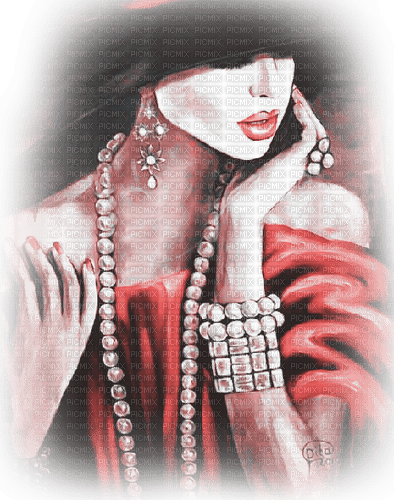 soave woman fashion hat pearl vintage painting - безплатен png