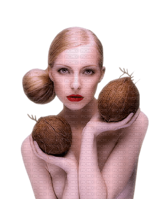 Kaz_Creations Woman Femme Coconuts - png gratuito