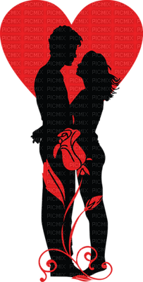 Kaz_Creations Valentine Love Silhouettes Silhouette - zdarma png