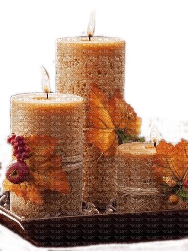 Kerzen, Herbst - png gratis