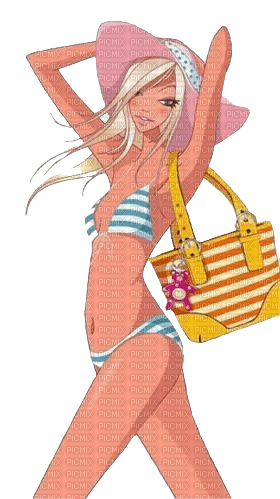 summer woman hat bag fashion - фрее пнг