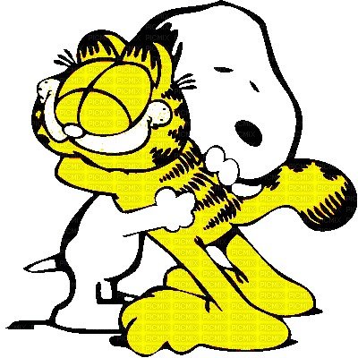 MMarcia gif Garfield e Snoopy - 免费PNG
