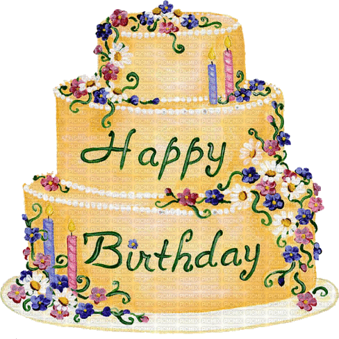 Happy Birthday, Torte - Bezmaksas animēts GIF
