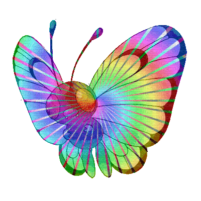 Rainbow Butterfree - 免费动画 GIF