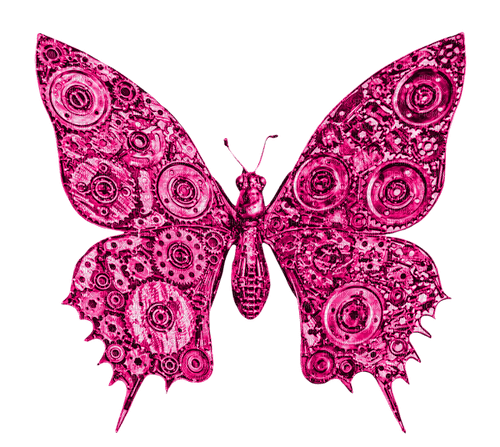 Steampunk.Butterfly.Pink - zadarmo png