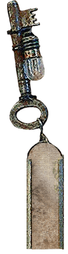 Vintage key hanger tag - Free PNG