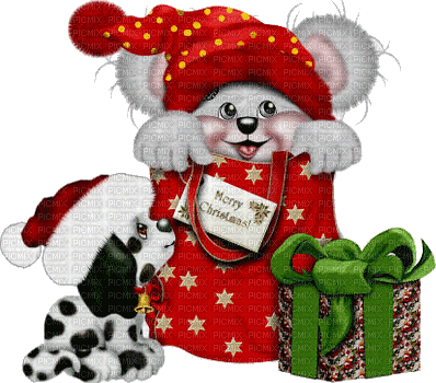 Kaz_Creations Cute Creddy Teddy Christmas - Gratis animeret GIF