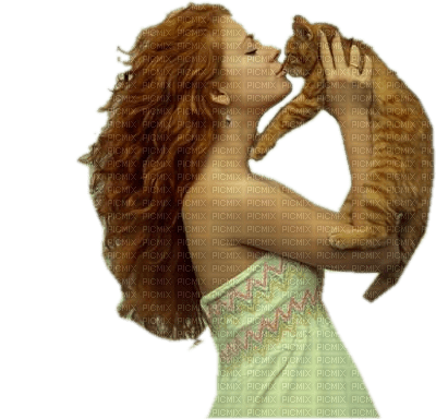 Kaz_Creations Woman Femme Cat Kitten Cats - PNG gratuit