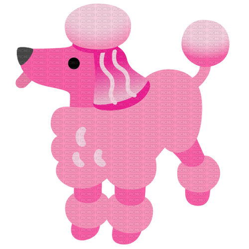pink poodle emoji - bezmaksas png