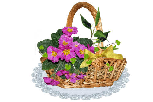 Frühling, Blumen, Korb - gratis png