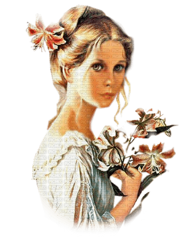 Woman Flower White - Bogusia - 免费PNG